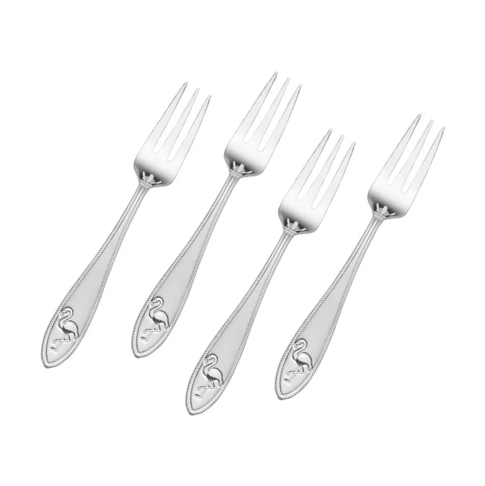 Flamingo Set of 4 Appetizer Forks