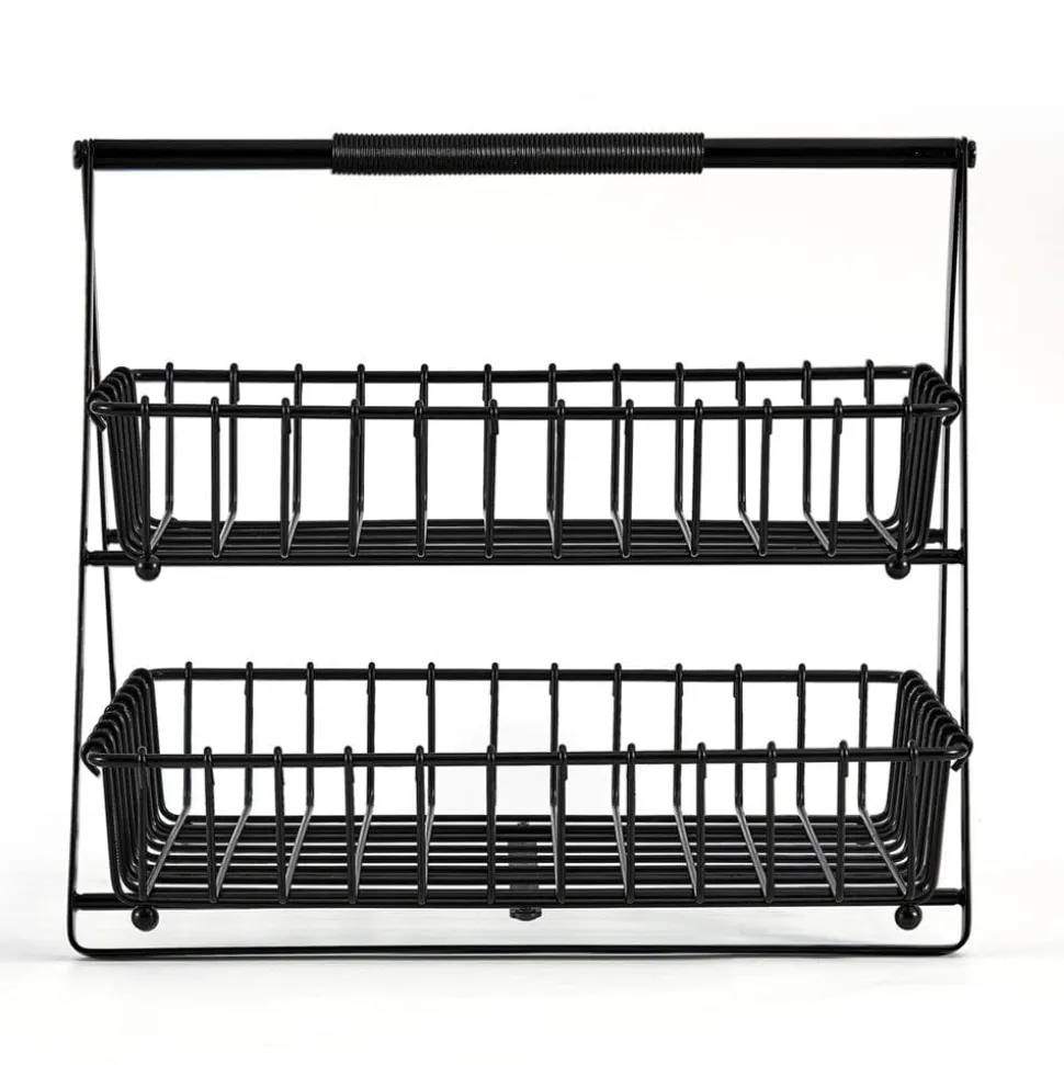 Flax 2 Tier Storage Basket