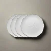 French Lace Set of 4 White Salad Plates