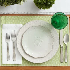 French Lace White Dinnerware Set