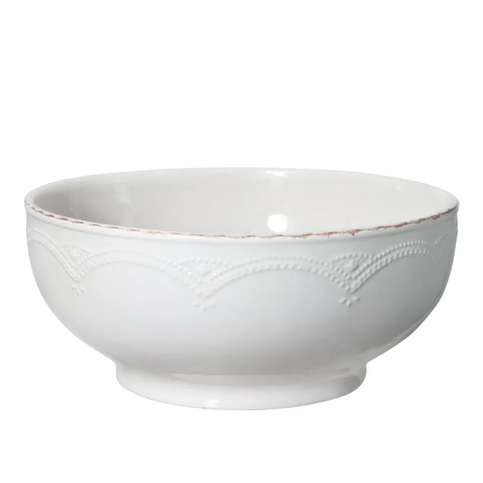 French Lace White Serve Bowl