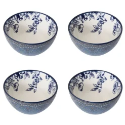 Gabriela Blue 16 Piece Dinnerware Set, Service for 4