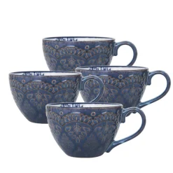 Gabriela Blue Set of 4 Mugs