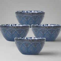 Gabriela Blue Set of 4 Soup Cereal Bowls