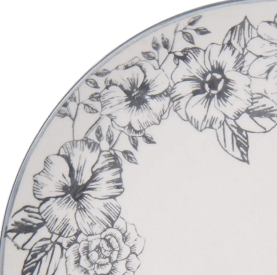 Gabriela Gray 16 Piece Dinnerware Set, Service for 4