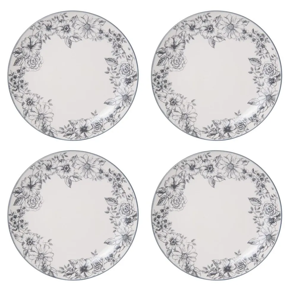 Gabriela Gray 16 Piece Dinnerware Set, Service for 4
