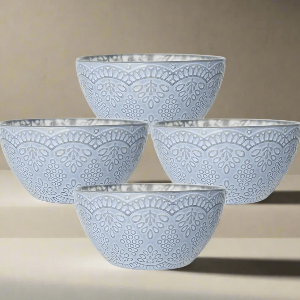 Gabriela Gray Set of 4 Soup Cereal Bowls