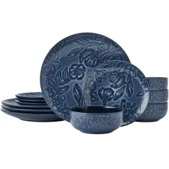 Garden Elegance 12 Piece Dinnerware Set, Service for 4