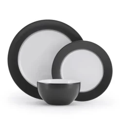 Grayson Charcoal 12 Piece Dinnerware Set, Service for 4