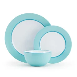 Grayson Teal 12 Piece Dinnerware Set, Service for 4