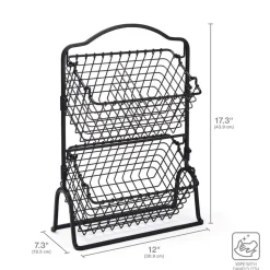 Grid 2 Tier Storage Basket