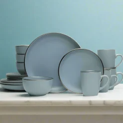Hadlee Blue 16 Piece Dinnerware Set, Service for 4