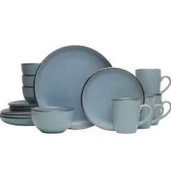 Hadlee Blue 16 Piece Dinnerware Set, Service for 4