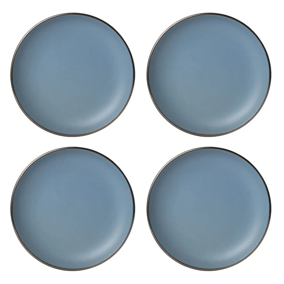 Hadlee Blue 16 Piece Dinnerware Set, Service for 4