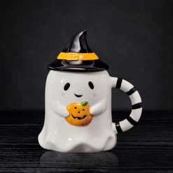 Halloween Ghost Mug with Lid
