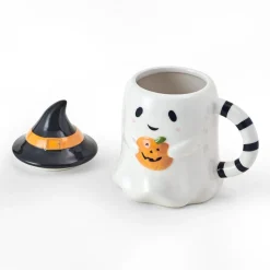 Halloween Ghost Mug with Lid