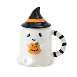 Halloween Ghost Mug with Lid