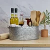 Hammered Galvanized Metal Caddy