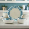 Hayden Blue 12 Piece Dinnerware Set, Service for 4