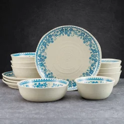 Hayden Blue 12 Piece Dinnerware Set, Service for 4