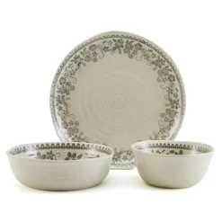 Hayden Grey 12 Piece Dinnerware Set, Service for 4