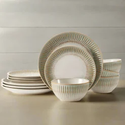 Hensley Green 12 Piece Dinnerware Set, Service for 4