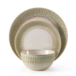 Hensley Green 12 Piece Dinnerware Set, Service for 4
