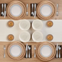 Hensley Taupe 12 Piece Dinnerware Set, Service for 4