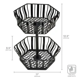 Hex 2 Tier Storage Basket