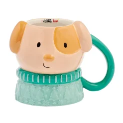 Holiday Dog Figural Mug