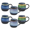 Horizon Set of 6 Mugs, Assorted