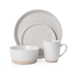 Hudson Beige 16 Piece Dinnerware Set, Service for 4