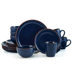 Hunter Blue 16 Piece Dinnerware Set, Service for 4