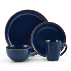 Hunter Blue 16 Piece Dinnerware Set, Service for 4