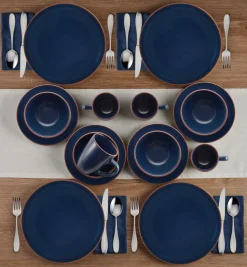 Hunter Blue 16 Piece Dinnerware Set, Service for 4