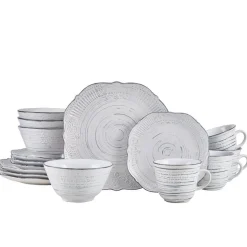 Isabella Gray 16 Piece Dinnerware Set, Service for 4
