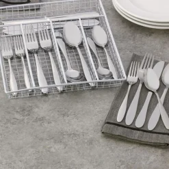 Jasmine 30 Piece Flatware Set With Caddy, Service for 6