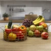 Kendall Set Of 2 Gold Centerpiece Baskets