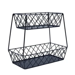 Lattice Farm Flat Back 2 Tier Storage Basket