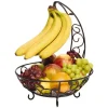 Leaf Fruit Storage Basket with Banana Hook
