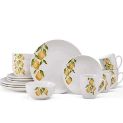 Lemons 16 Piece Dinnerware Set, Service for 4