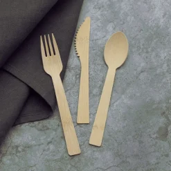 Let's Eat 72 Piece Bamboo Flatware Set