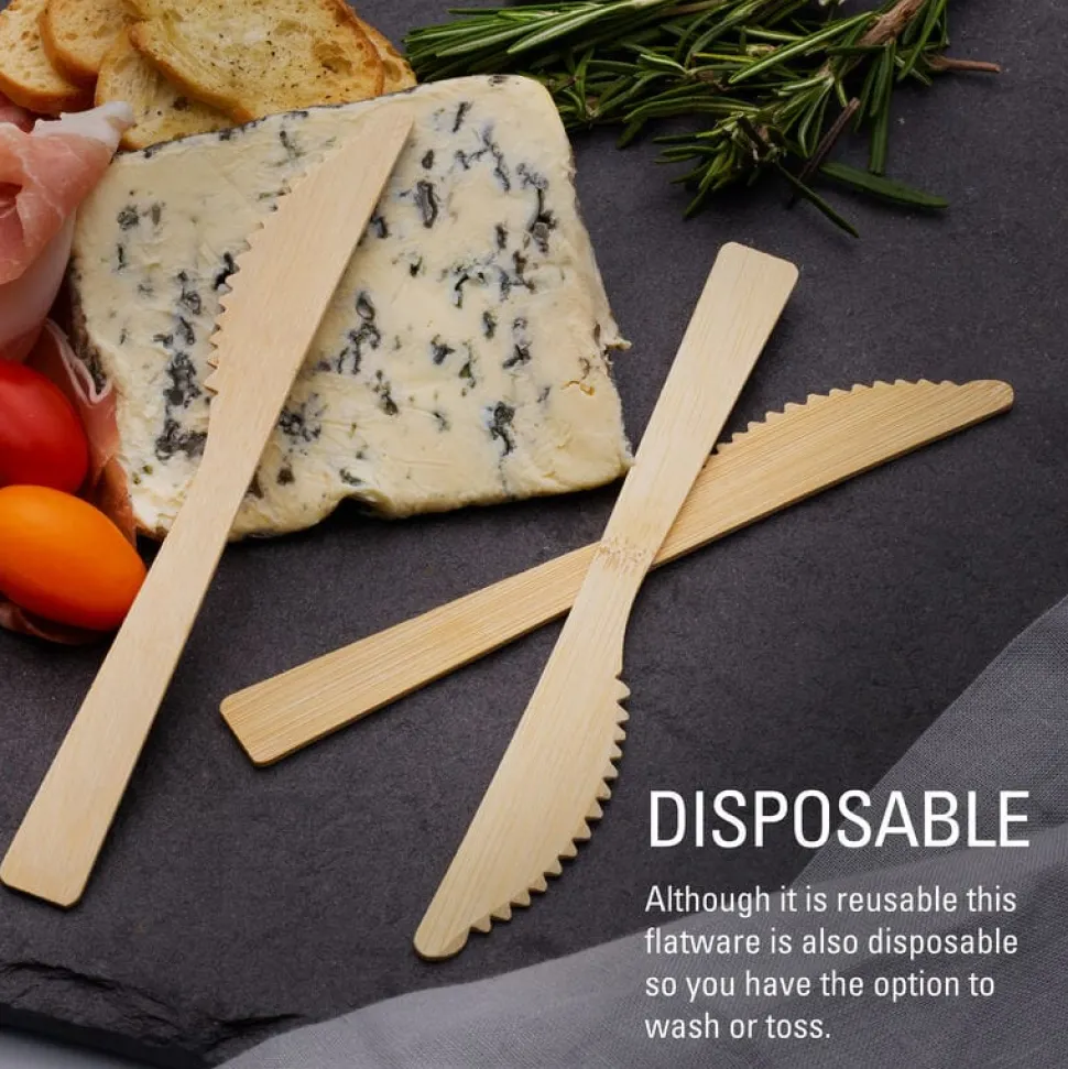 Let's Eat 72 Piece Bamboo Flatware Set