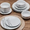 Linear Symphony 12 Piece Dinnerware Set, Service for 4