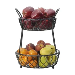 Loop and Lattice 2 Tier Basket with Divider