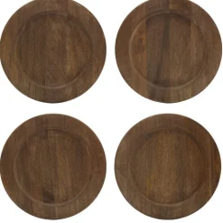 Mango Wood Set of 4 Charger Plates