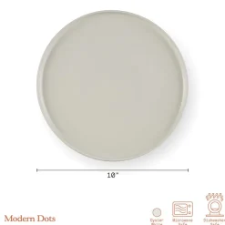 Modern Dots Set of 4 Dinner Plates