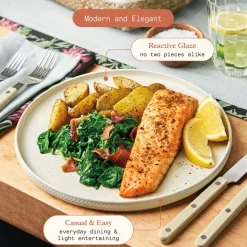 Modern Dots Set of 4 Dinner Plates