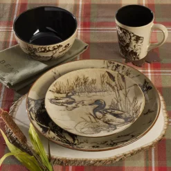 Mossy Oak Animal Print 16 Piece Dinnerware Set, Service for 4