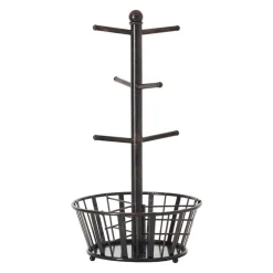 Mug Tree Stand with Basket
